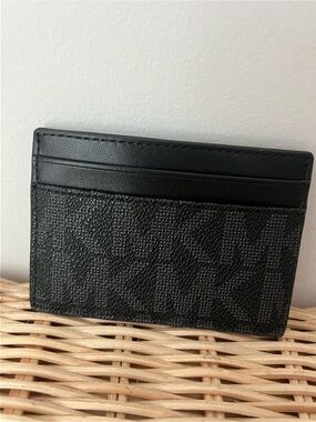 Michael Kors Jet Set Black Leather Card Holder NWT